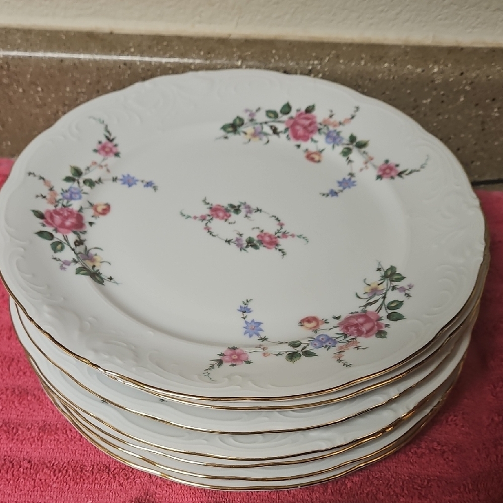 Elegant Floral Dinner Plate Set